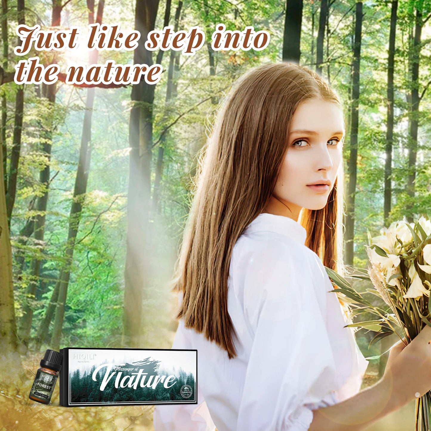 HIQILI Nature-Inspired Fragrance Oil Set - 6 Premium Scents for Aromatherapy, Diffusers, Humidifiers & Candles (10ml)