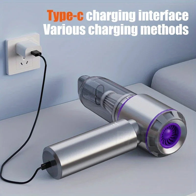 30000Pa Cordless Handheld Vacuum Cleaner - Brushless Motor, 4-in-1 Portable Car & Home Vacuum