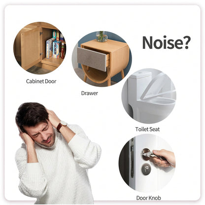 Self-Adhesive Silicone Cabinet Bumpers, 100 Pack
