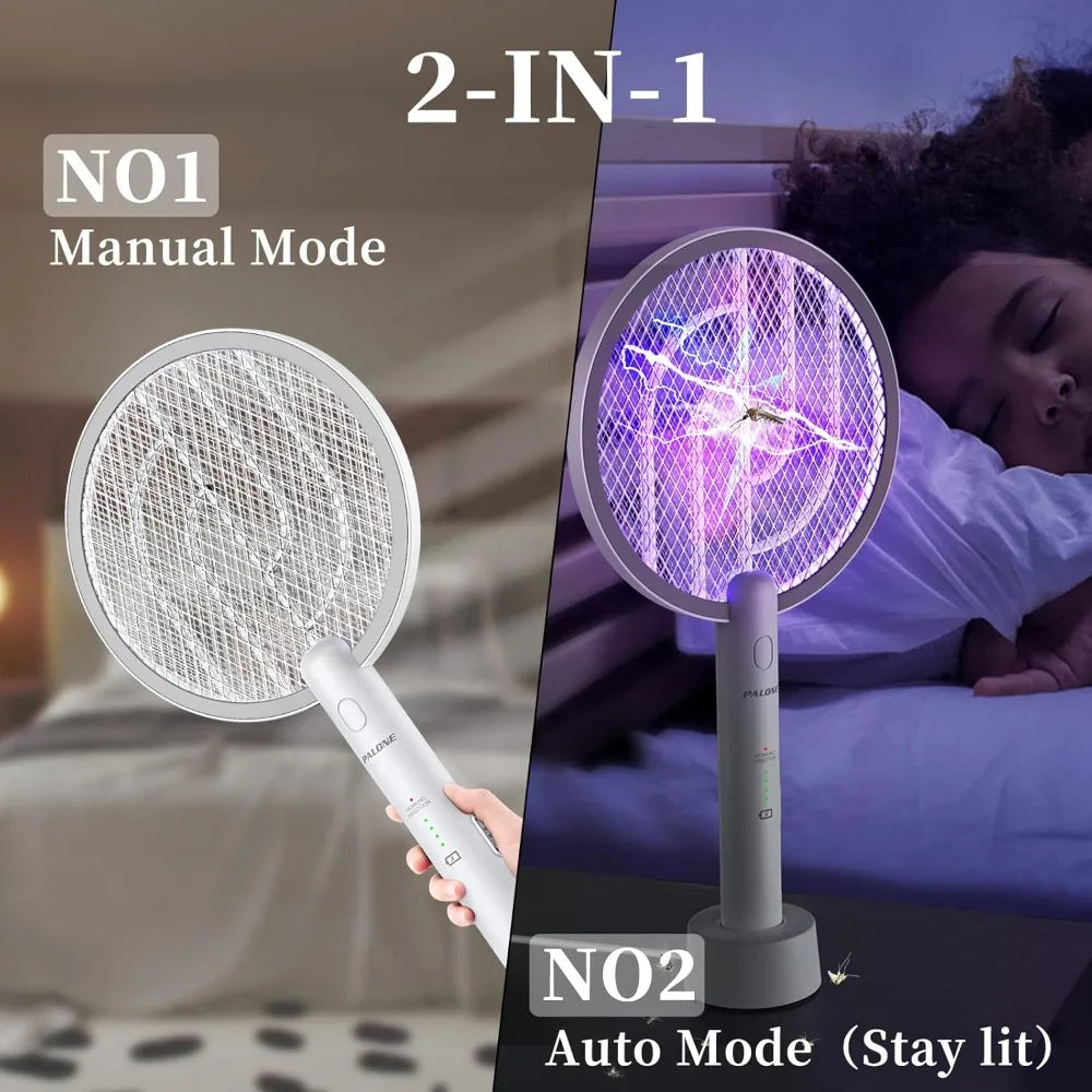 Rechargeable Electric Insect Swatter with Charging Dock