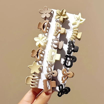 Mini Claw Hair Clips, Assorted Neutral Colors