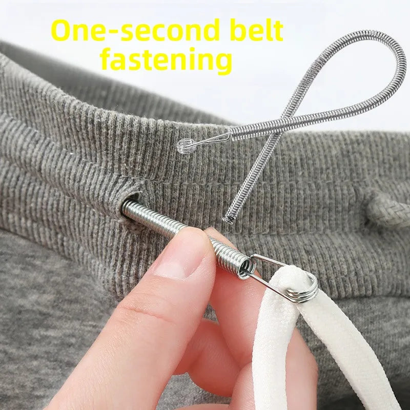 Bendable Spring Drawstring Threader Tool — Elastic Band & Cord Guide for Sewing