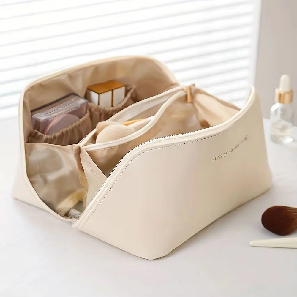 Zip-Closure Makeup Bag for Travel