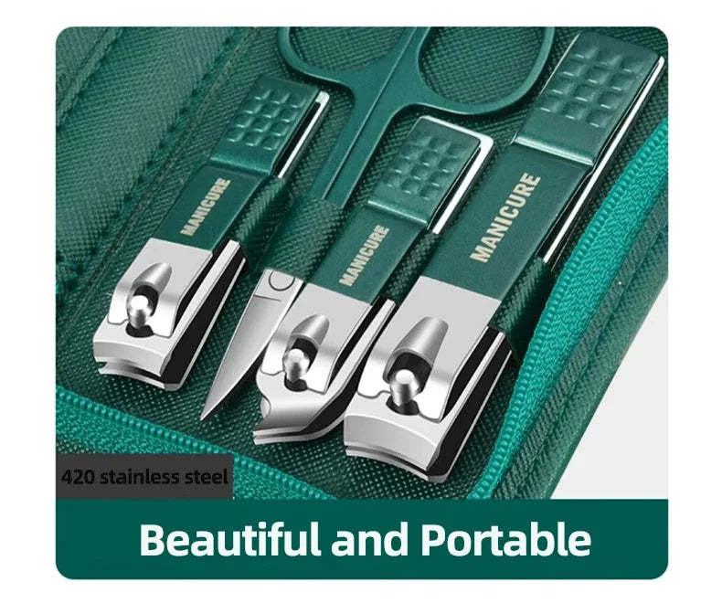 Stainless Steel Nail Care Kit with Travel Case