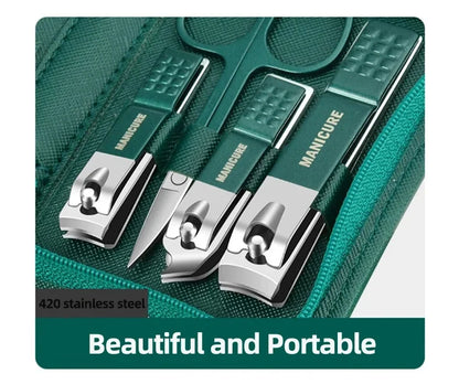 Stainless Steel Nail Care Kit with Travel Case