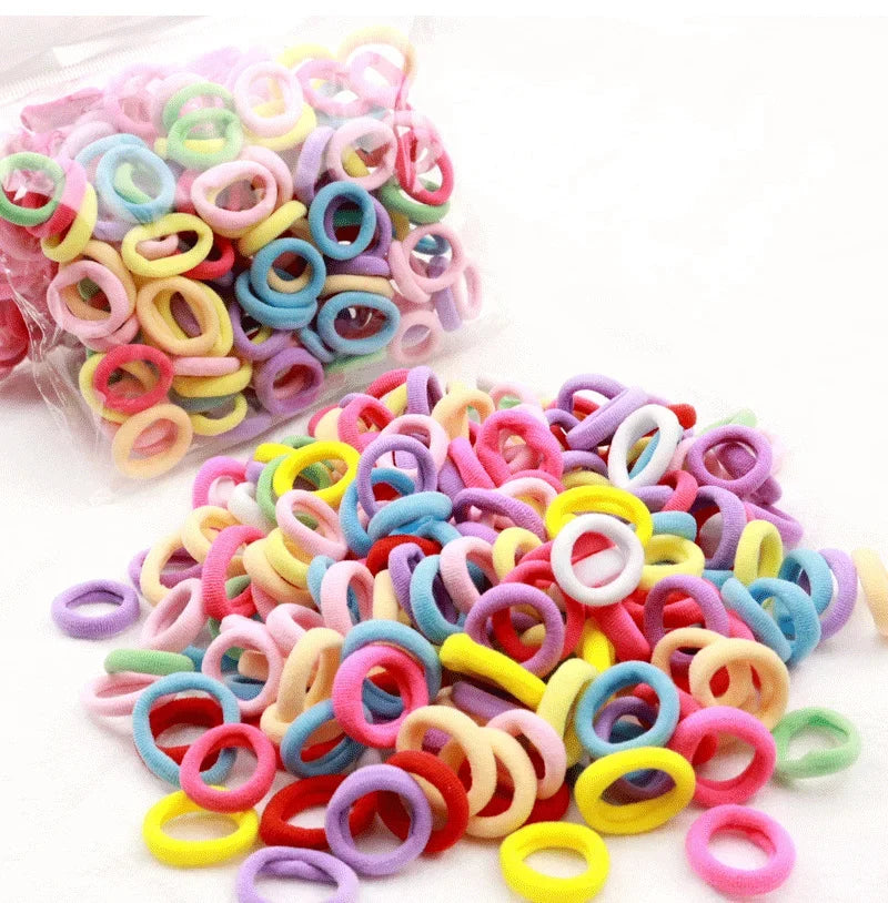 Nylon Mini Elastic Hair Ties, Assorted Packs