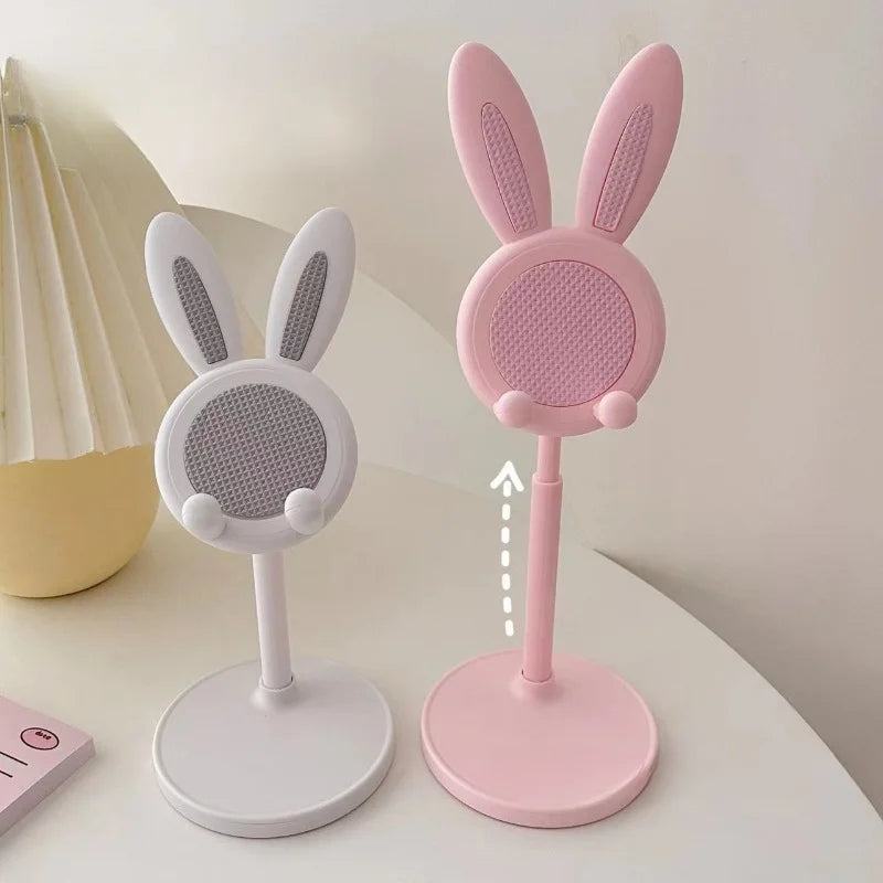 Height-Adjustable Rotatable Rabbit Phone Stand