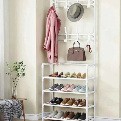 Multi-Layer Shoe and Hat Rack - Stylish Freestanding Organizer for Entryway and Bedroom - Flexivo