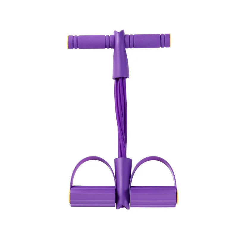 6-Tube Natural Rubber Resistance Band Pedal Trainer with Handles