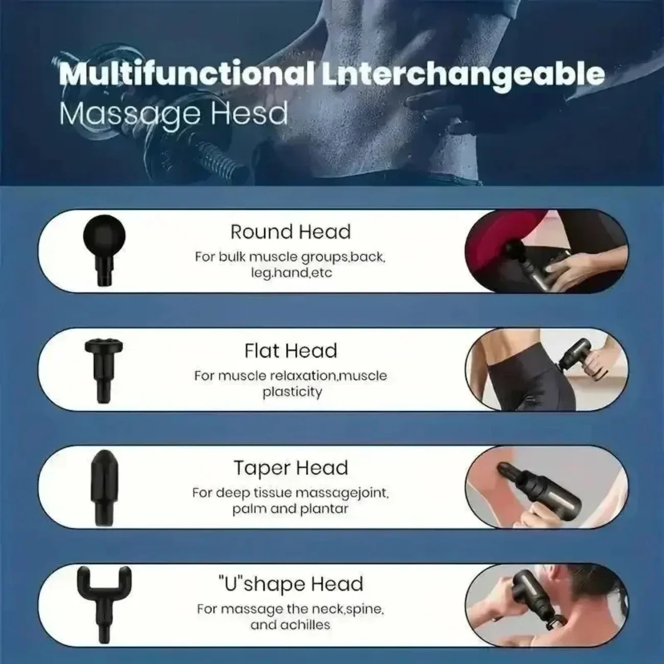 Mini USB Massage Gun - Portable Percussive Massager for Neck, Shoulders & Back