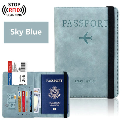 PU Leather Passport Wallet with Card Slots