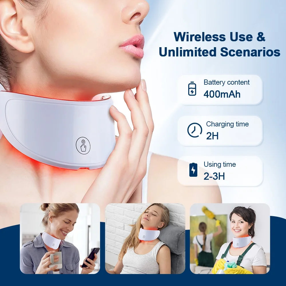 LED Neck Beauty Mask — 7-Color Photon Therapy for Anti-Wrinkle & Skin Tightening - Flexivo