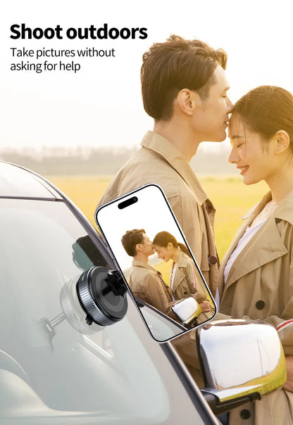 Magnetic Phone Holder — 360° Rotating Foldable Mount for Car, Gym & Kitchen - Flexivo