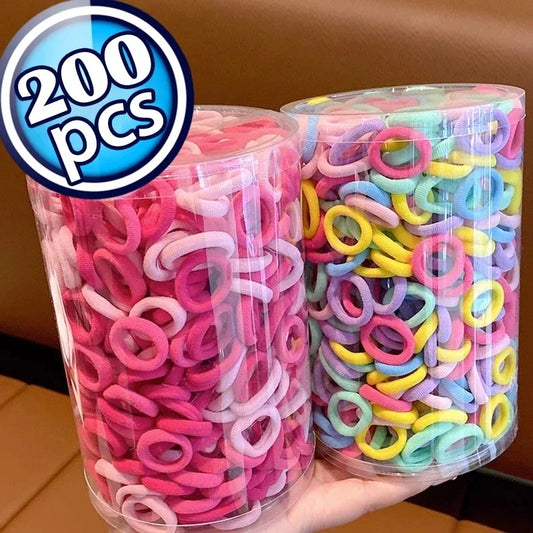 Nylon Mini Elastic Hair Ties, Assorted Packs