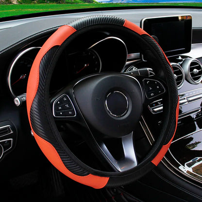 PU Steering Wheel Cover for 14.5–15 in Wheels