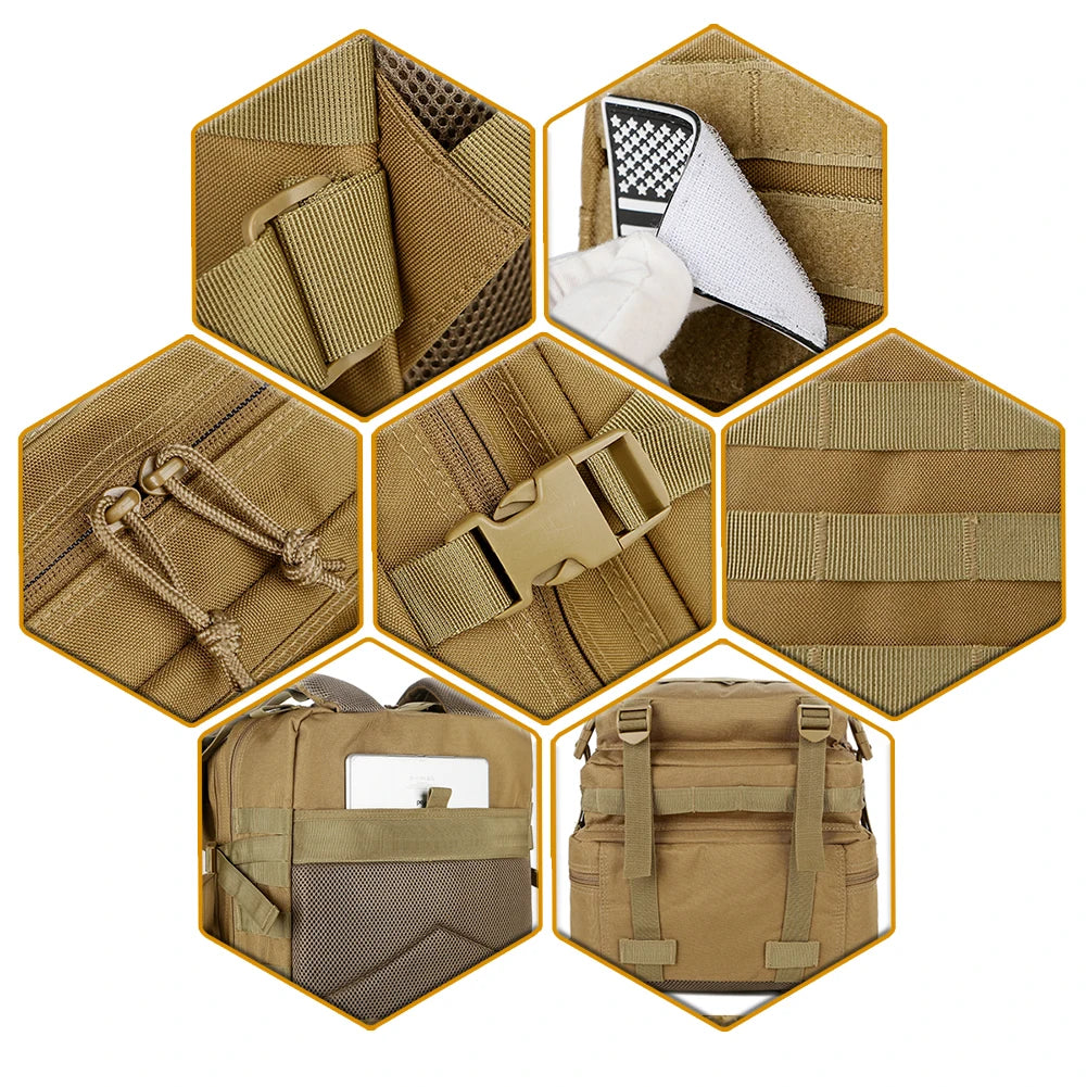 45L Tactical Backpack – Molle Hiking & Camping Pack