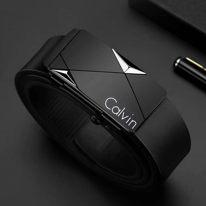 Men's PU Faux Leather Automatic Buckle Belt