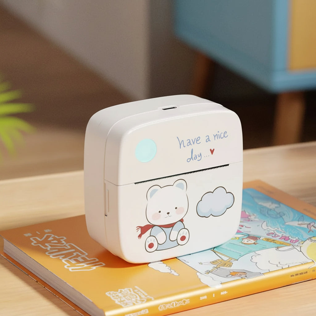 Mini Bluetooth Label Printer – 57mm Thermal, 1200mAh, No Ink Needed