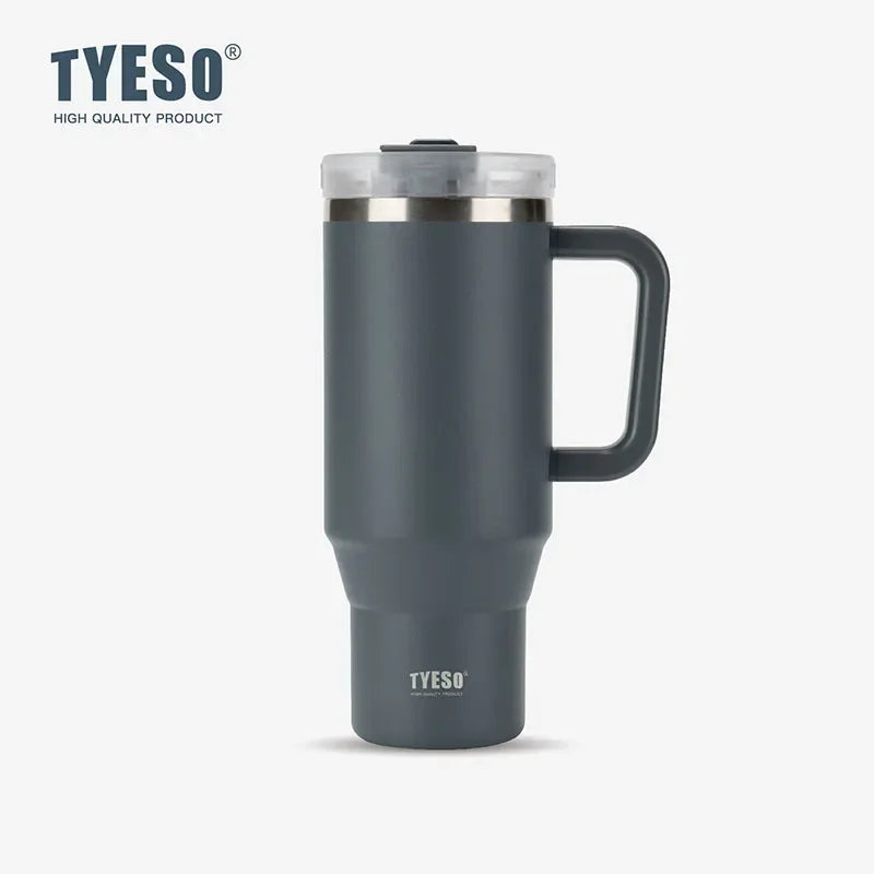 Vacuum Insulated Travel Mug with Straw & Handle for Ultimate Convenience - Flexivo