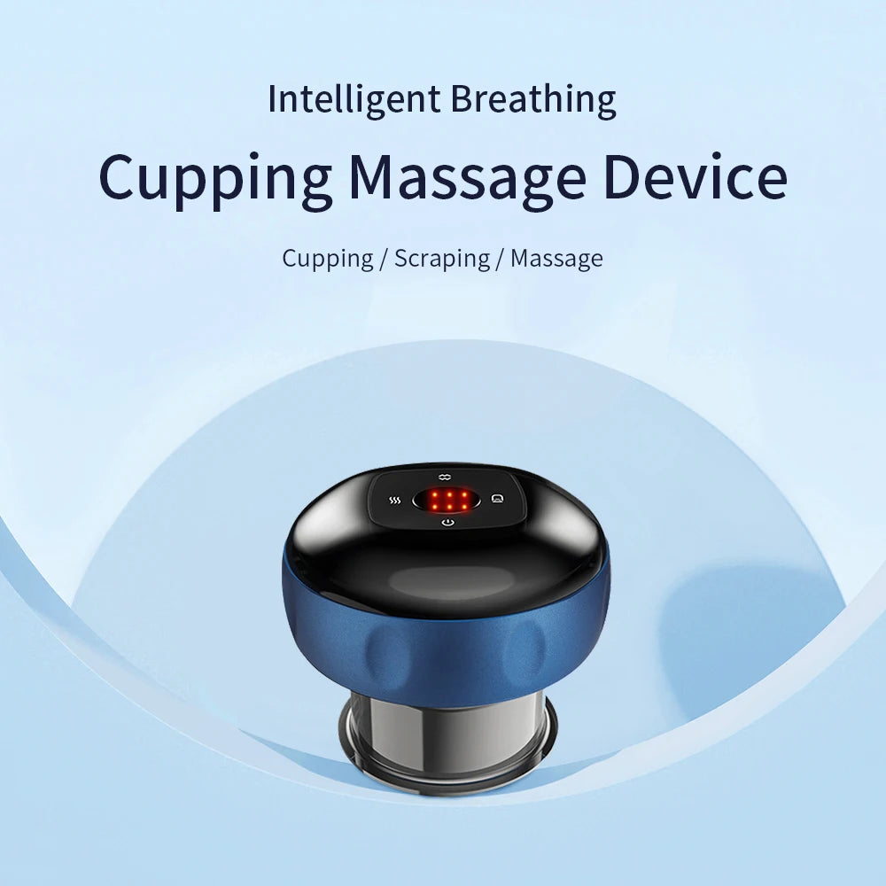 Smart Electric Cupping Device for Vacuum Therapy, Guasha Scraping & Red Light Heating - Flexivo