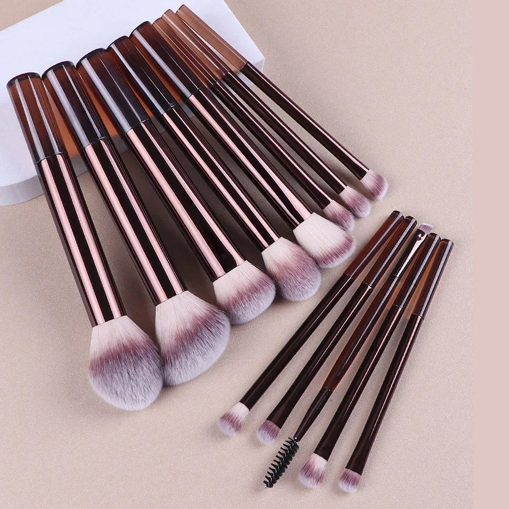 Kabuki Makeup Brush Set – 13 & 14 Piece Professional Blending Kit