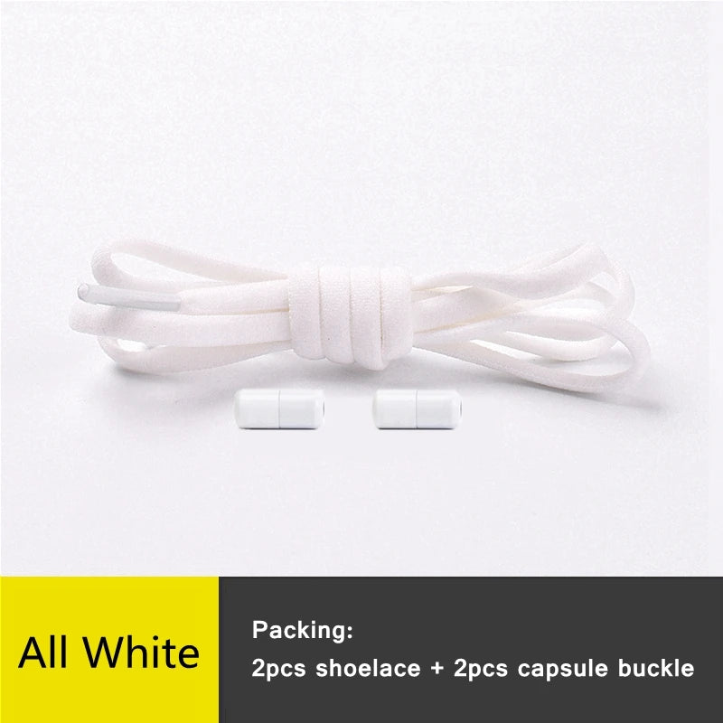 No-Tie Elastic Shoelaces with Metal Lock