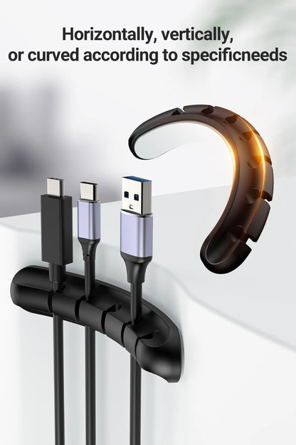 Adhesive Cable Organizer with 3, 5 or 7 Slots
