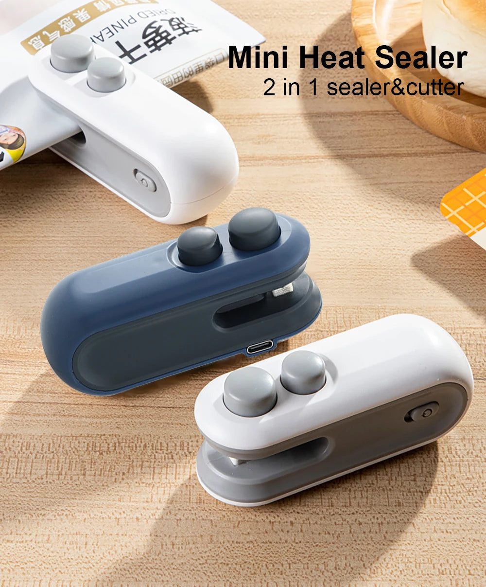 Mini Heat Bag Sealer – Portable Rechargeable Bag Sealing Machine