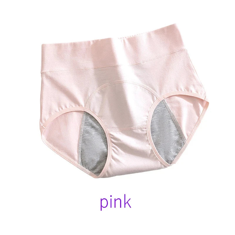 Cotton Menstrual Period Underwear – High Waist, Leak-Proof Briefs (M–XXL)
