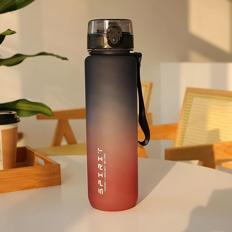 Gradient Color Sports Water Bottle – Matte Finish, 750ml & 1000ml
