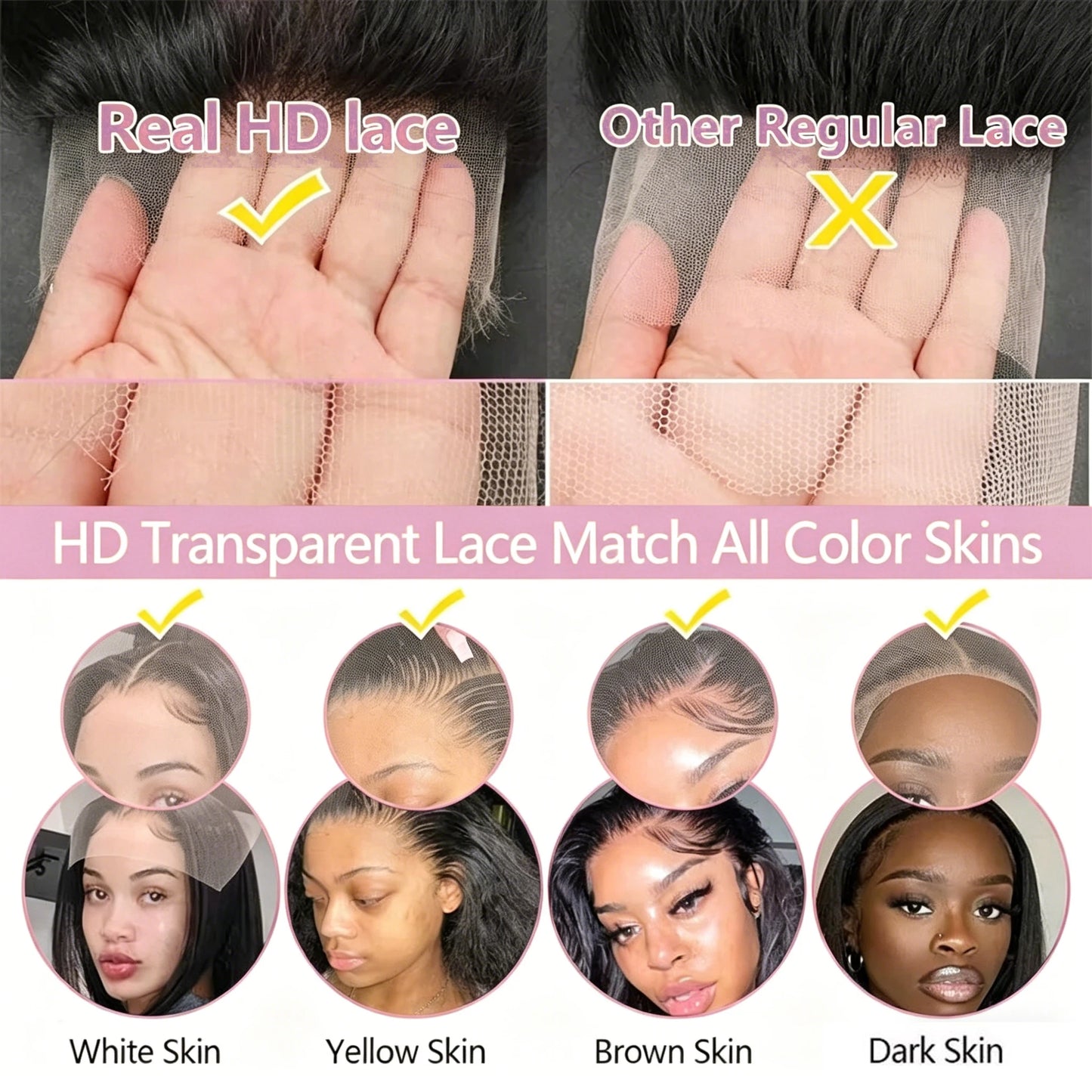 Brazilian Body Wave Human Hair Wig – HD Lace Front, 180% & 200% Density, 16–38 Inch
