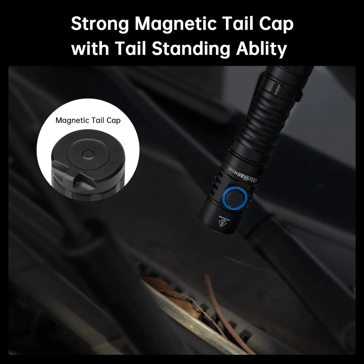 Wurkkos FC11C 519A EDC Flashlight — USB-C Rechargeable, IP68, Magnetic Tail