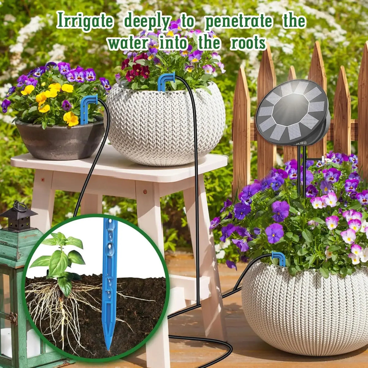 Solar Drip Irrigation Kit with Programmable Timer