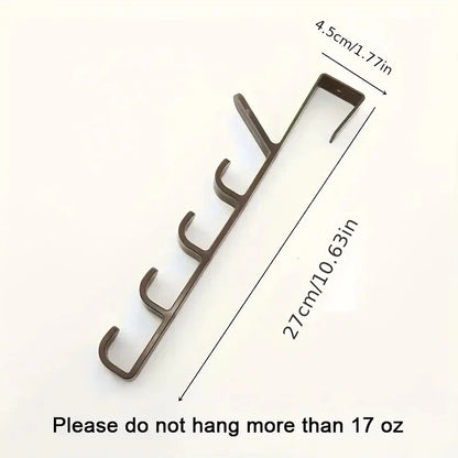 Over-the-Door 5-Hook Clothes & Bag Hanger
