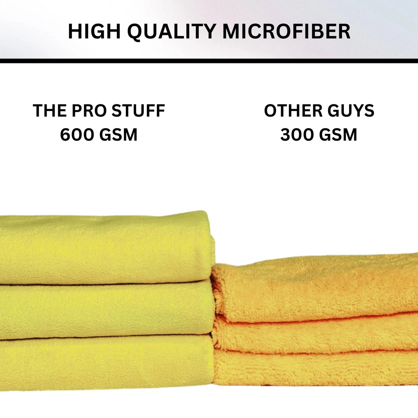 Premium Microfiber Car Cleaning Towels - 600GSM Professional Grade (6-Pack)