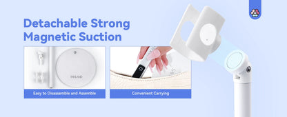 SAVILAND Rechargeable UV LED Nail Lamp - Portable Mini Nail Dryer with Magnetic Stand & LCD Timer