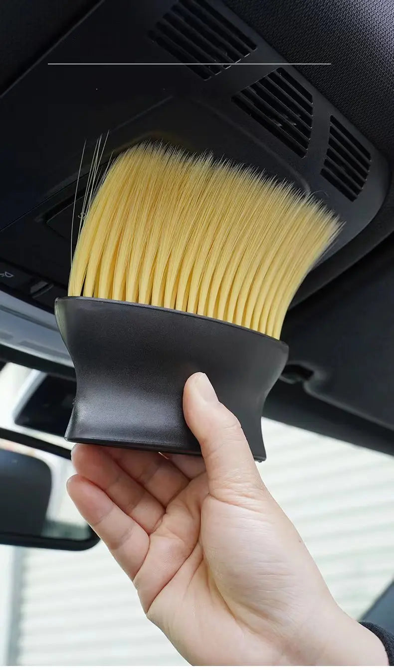 Car Interior Detail Brush with Soft Nylon Bristles