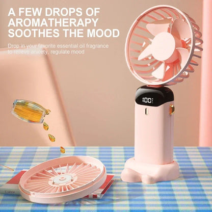 5-Speed Rechargeable Folding Handheld Fan