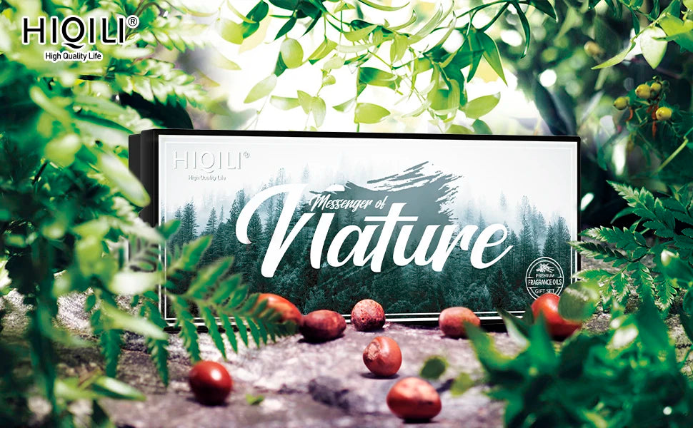 HIQILI Nature-Inspired Fragrance Oil Set - 6 Premium Scents for Aromatherapy, Diffusers, Humidifiers & Candles (10ml)