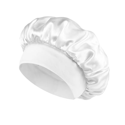 Satin Sleep Bonnet with Wide Elastic Band