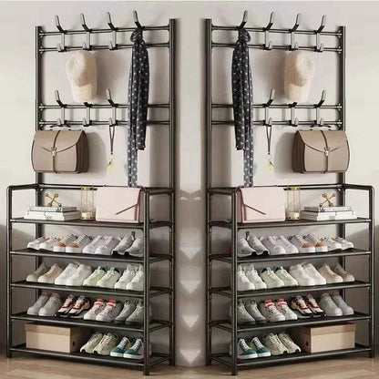 Multi-Layer Shoe and Hat Rack - Stylish Freestanding Organizer for Entryway and Bedroom - Flexivo