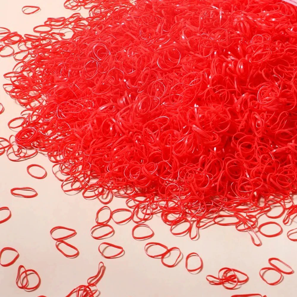 Mini Rubber Hair Ties, 500–2,000 Pack