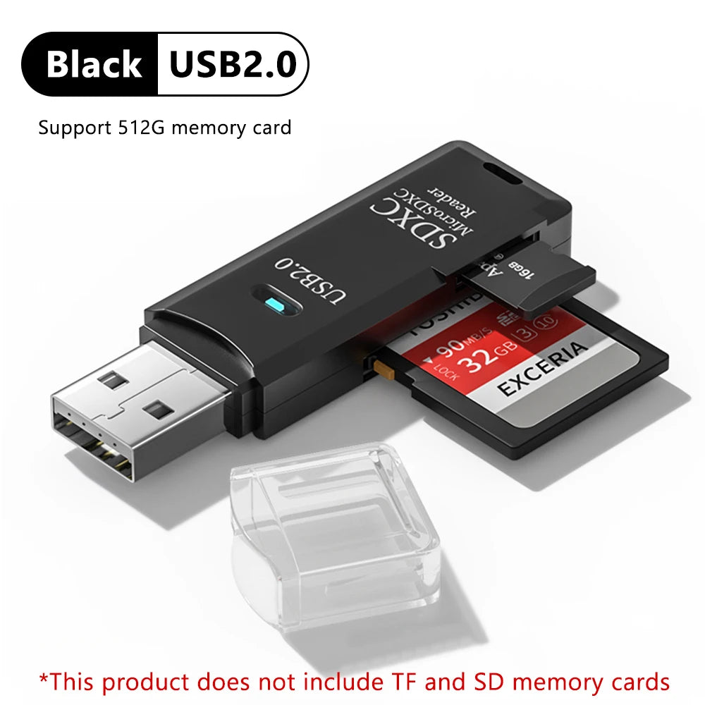 2-in-1 USB SD and microSD Card Reader
