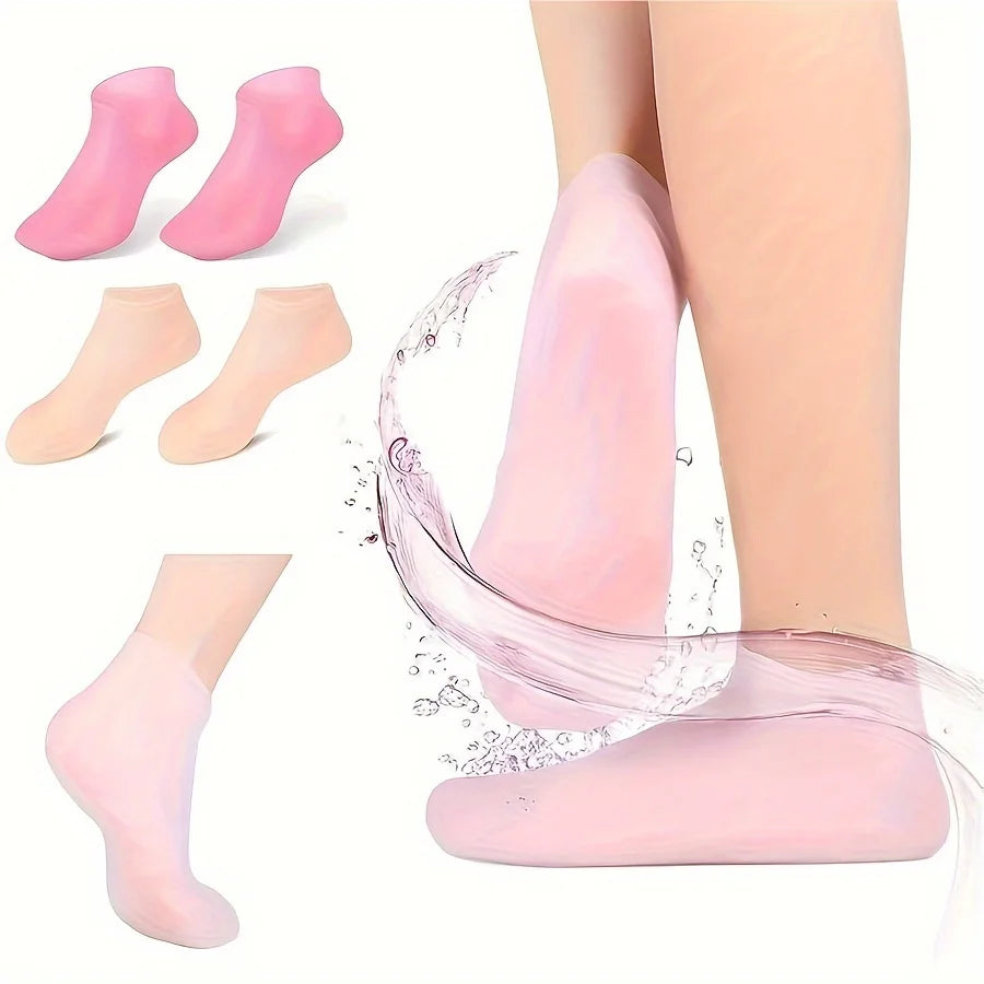 Silicone Gel Moisturizing Foot Socks - Dry & Cracked Heel Repair, Pedicure Care (1 Pair)