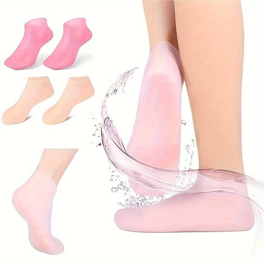 Silicone Gel Moisturizing Foot Socks - Dry & Cracked Heel Repair, Pedicure Care (1 Pair)