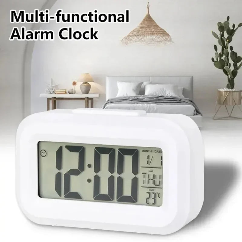 LED Digital Alarm Clock with Temperature & Date Display