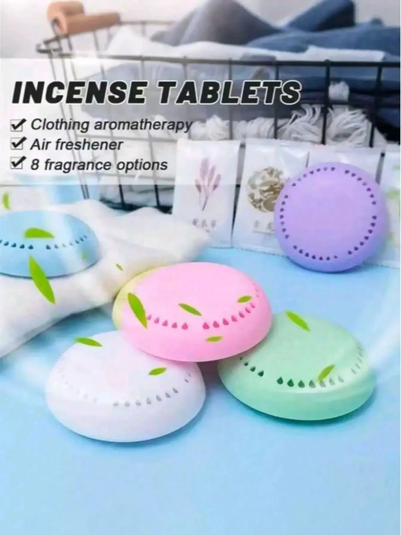 Jasmine Scented Air Freshener Sheets – 10-Pack with Holders