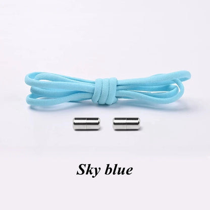 No-Tie Elastic Shoelaces with Metal Lock