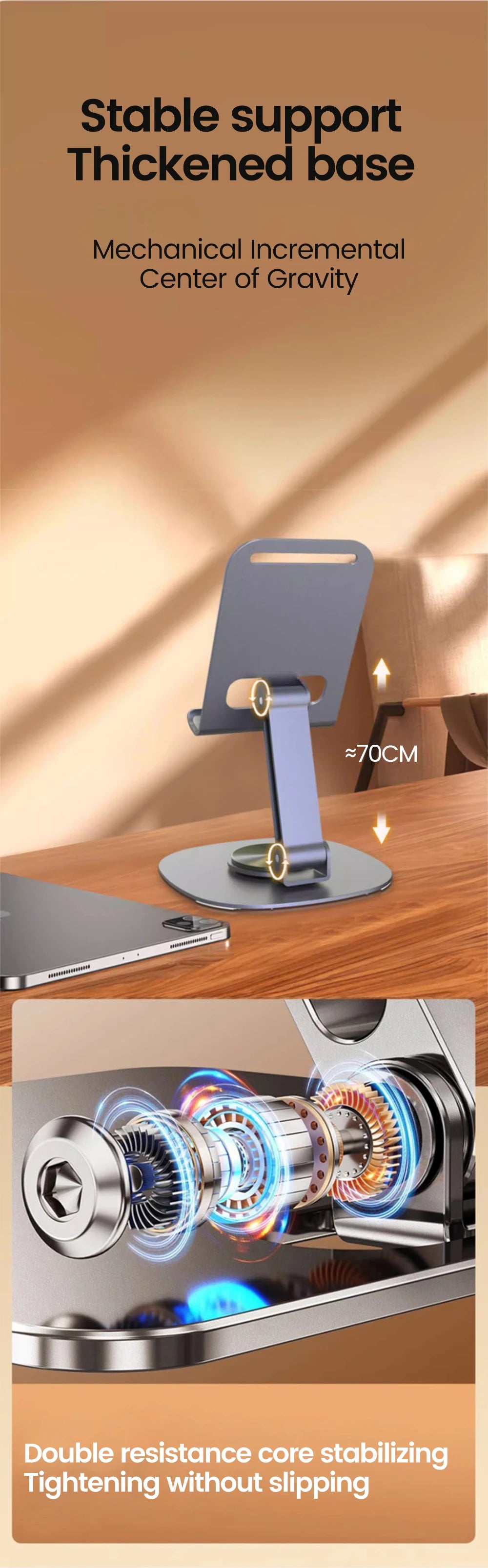 Rotating Aluminum Desktop Phone Stand
