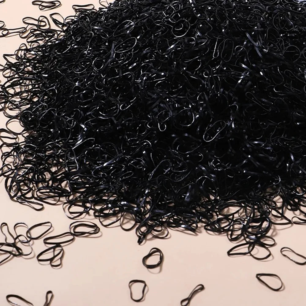 Mini Rubber Hair Ties, 500–2,000 Pack